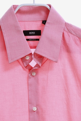 BOSS Button Up Shirt in L in Pink