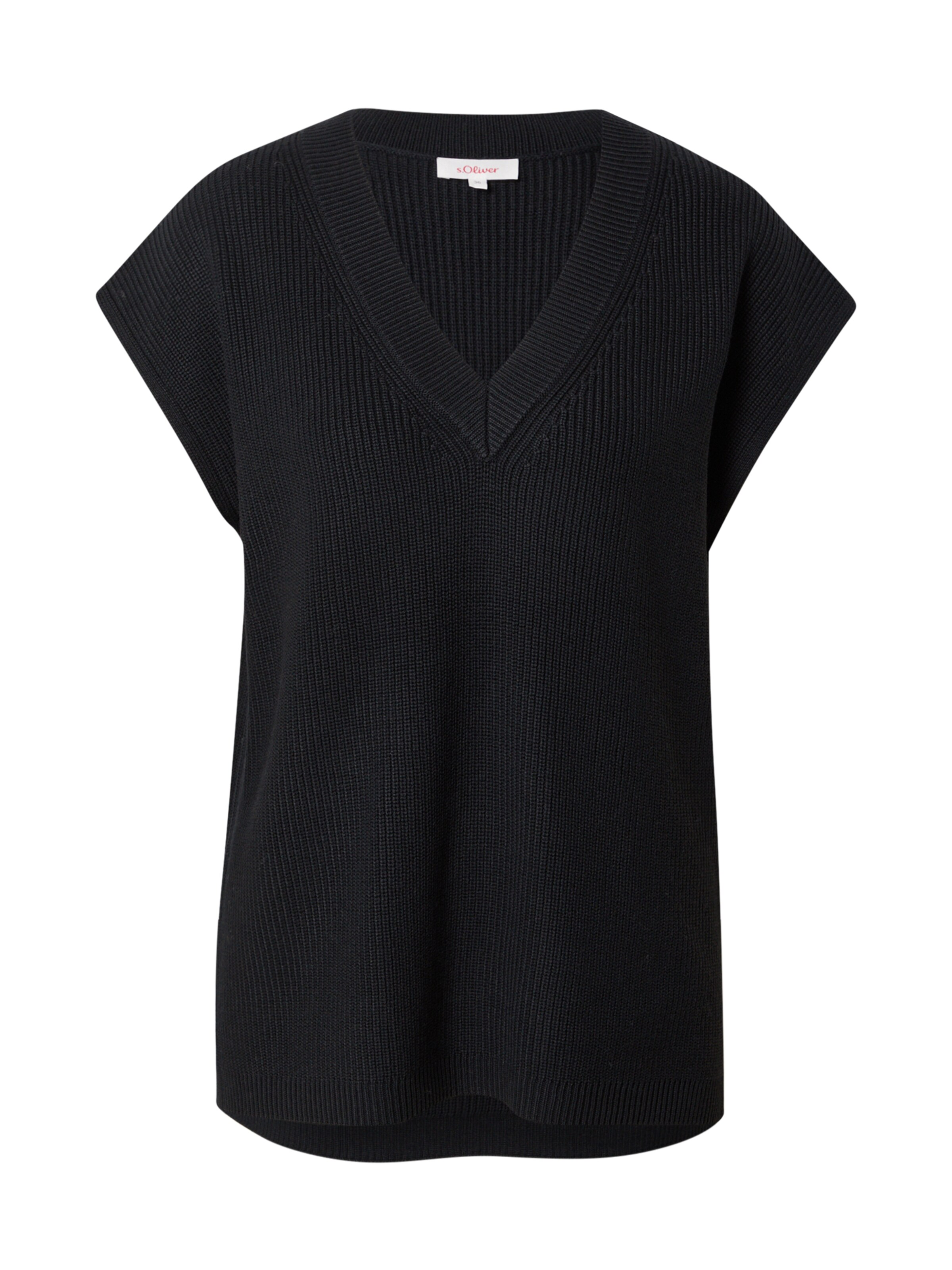 s.Oliver Pullover in Schwarz: Vorderseite