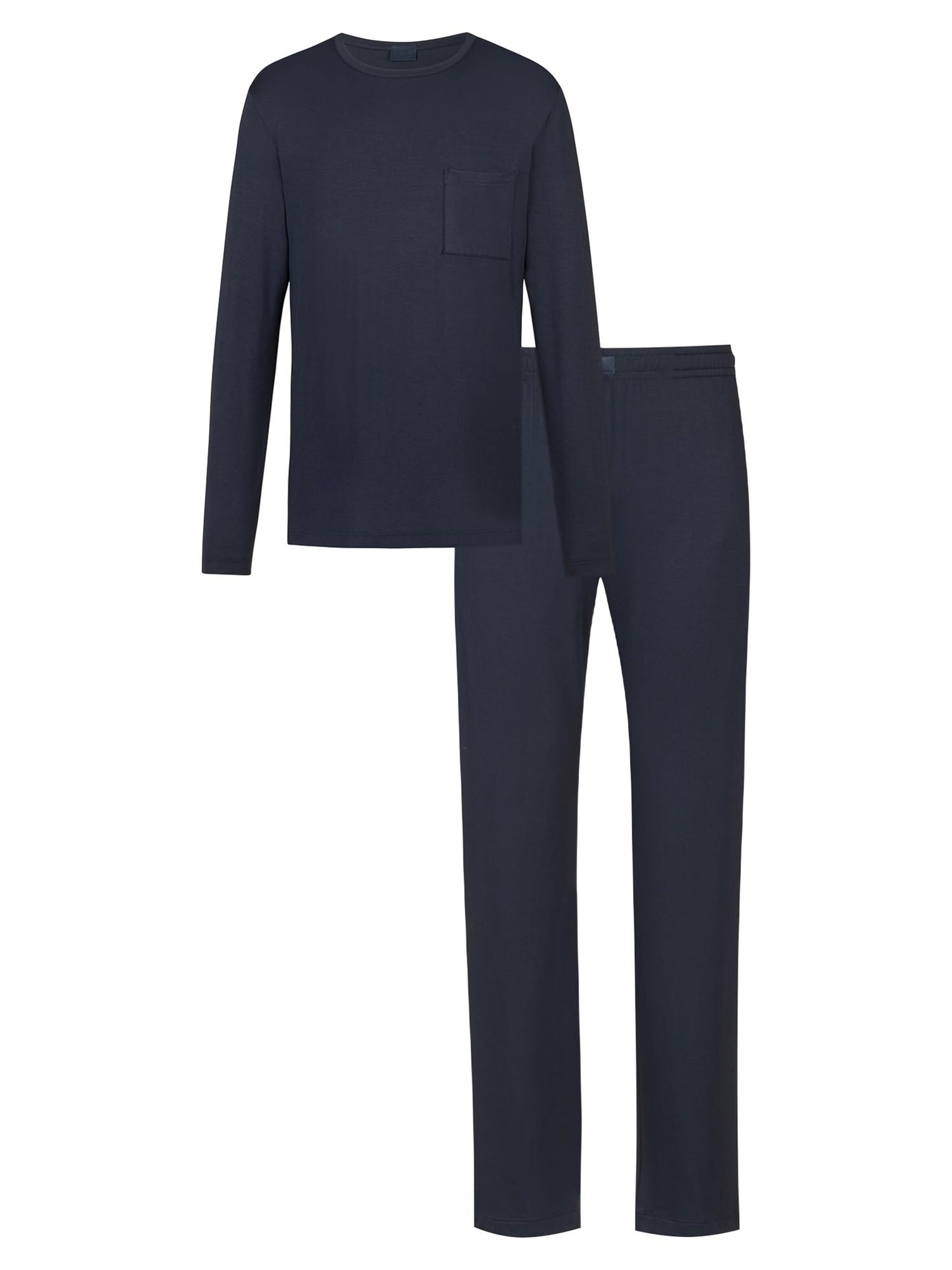 Mey Pyjama lang 'Jefferson'‌‌ in Blau: Vorderseite