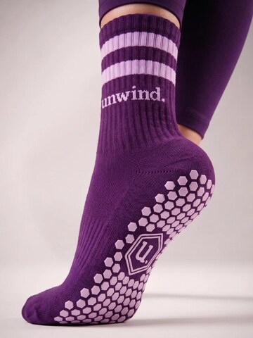 unwind. Athletic Socks 'The Stripe Sock' in Purple
