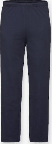 FRUIT OF THE LOOM Bukser 'Lightweight sweatpants without elastic cuffs' i blå: forside