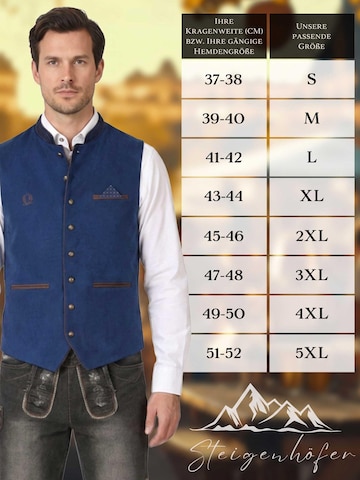 Steigenhöfer Traditional Vest 'Edmund' in Blue