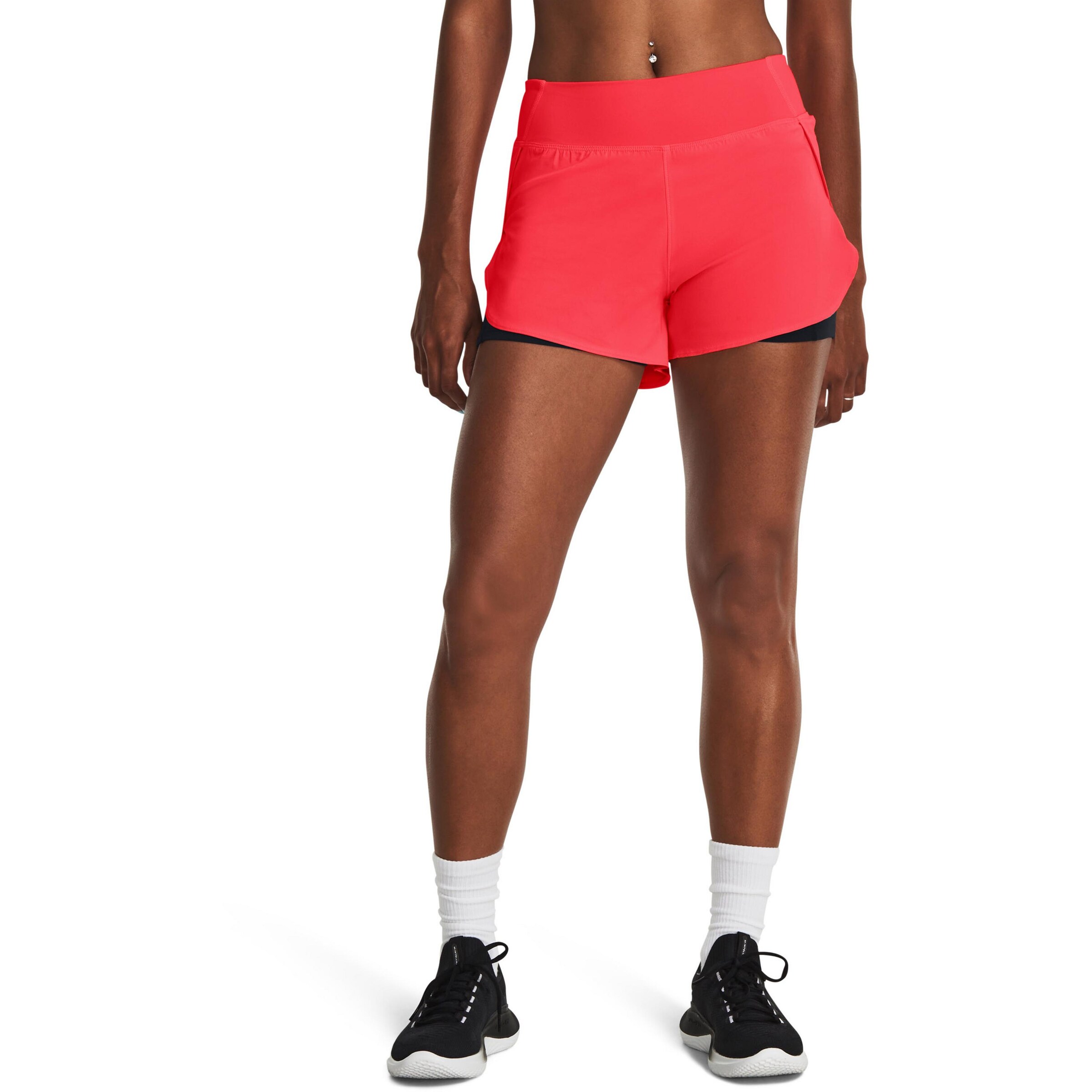 UNDER ARMOUR Loose fit Sports trousers 'Flex Woven' in Red: front