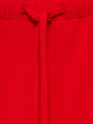 MANGO Loose fit Trousers 'RIGA' in Red
