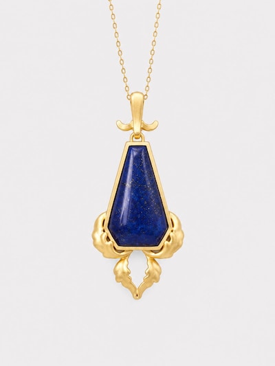 kék / arany LanLivia Lánc 'Royal Crest Lapis Lazuli Pendant Necklace' - Onesize, Termék nézet