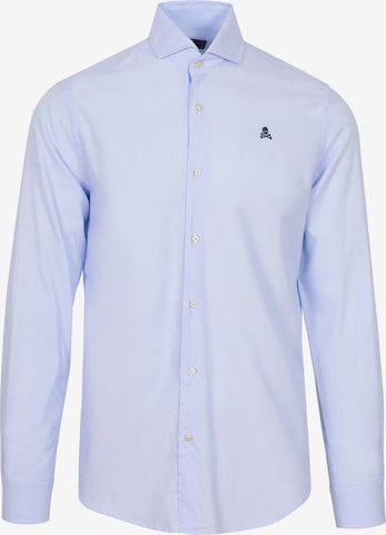 Scalpers Button Up Shirt in Blue: front