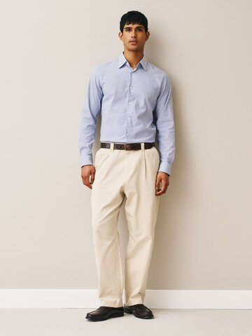 Next Slim fit Button Up Shirt in Blue