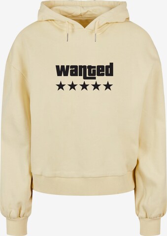 Sweat-shirt 'Wanted' Merchcode en jaune : devant