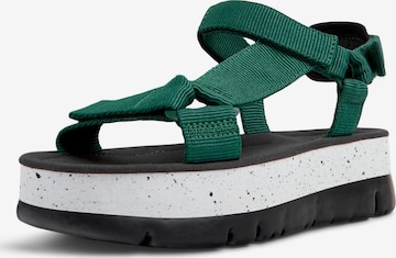 CAMPER Strap Sandals ' Oruga Up ' in Green: front