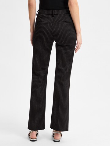 MAC Flared Bügelfaltenhose  'Joana' in Schwarz