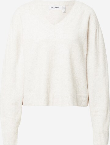 WEEKDAY Sweater 'Ellen' in White: front