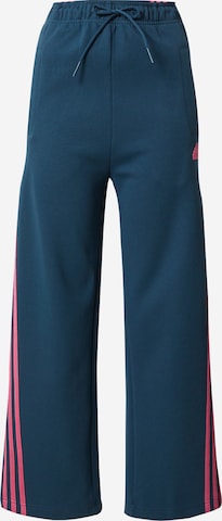 ADIDAS SPORTSWEAR Loose fit Workout Pants 'Future Icons 3-Stripes' in Blue: front