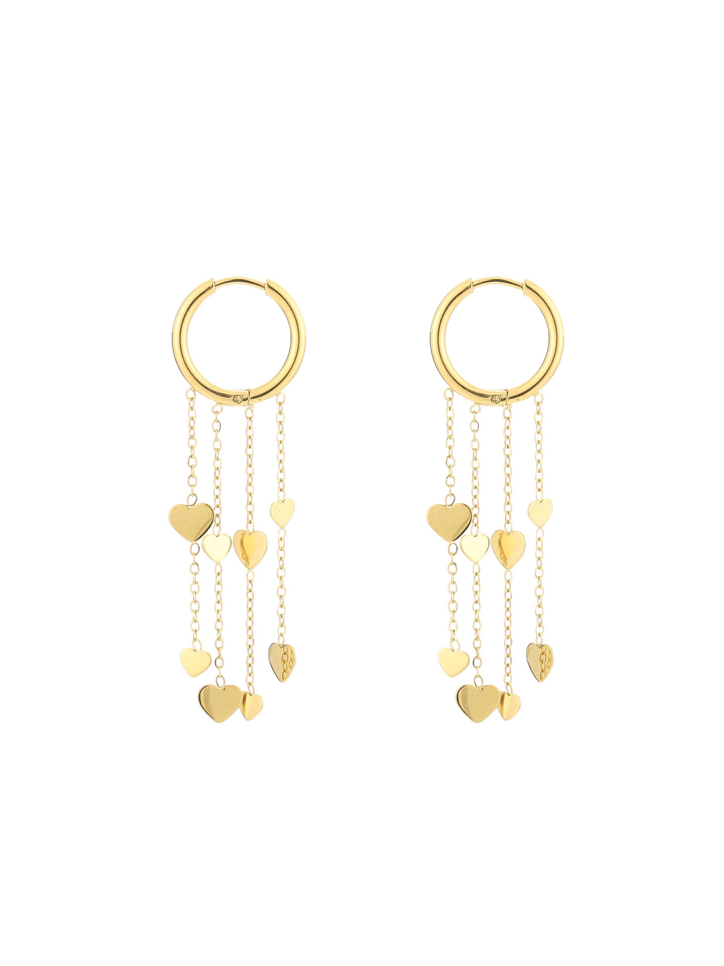 Boucles d'oreilles 'AYU' Cala Rose en or : devant