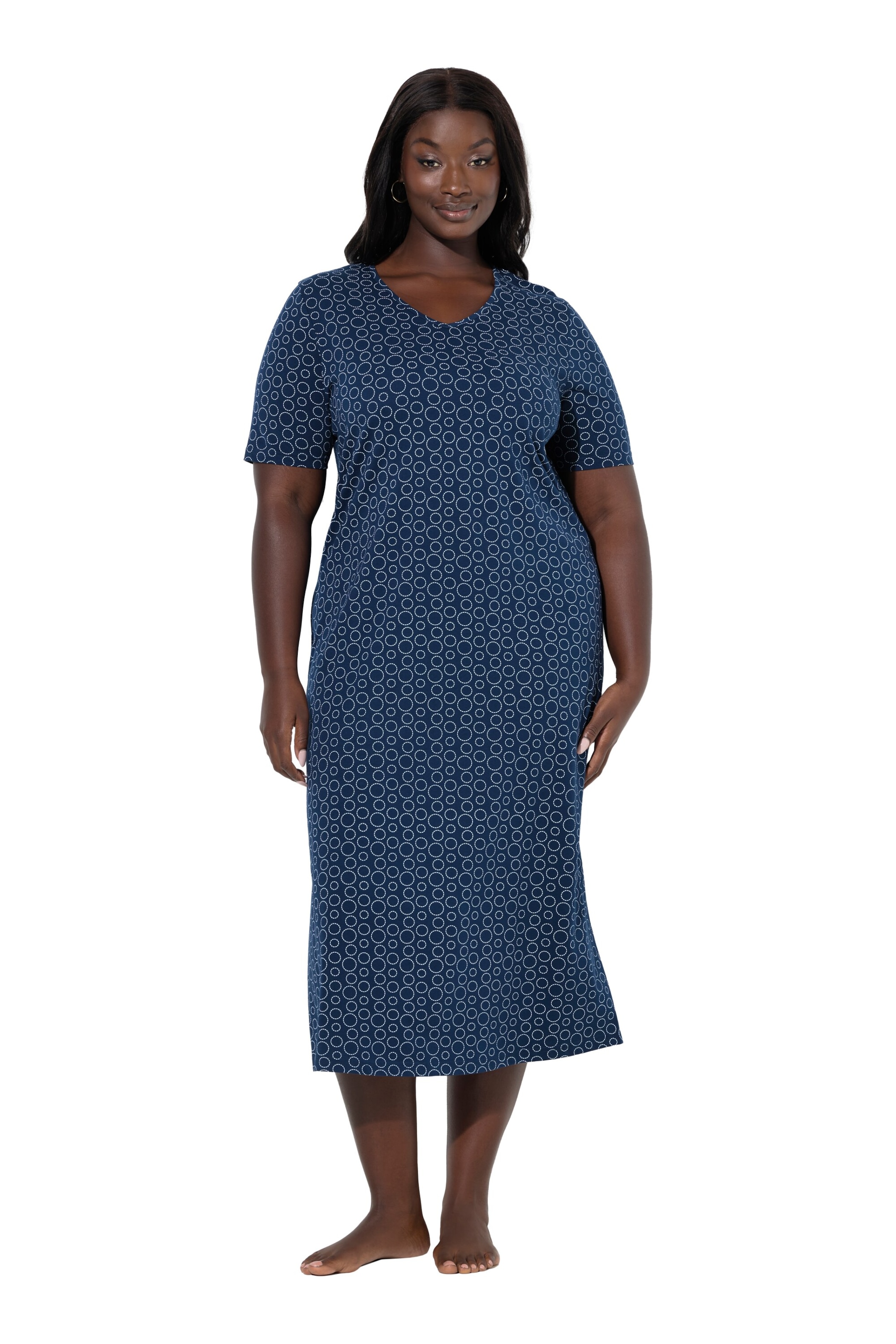 Ulla Popken Nachthemd in Blau: Vorderseite