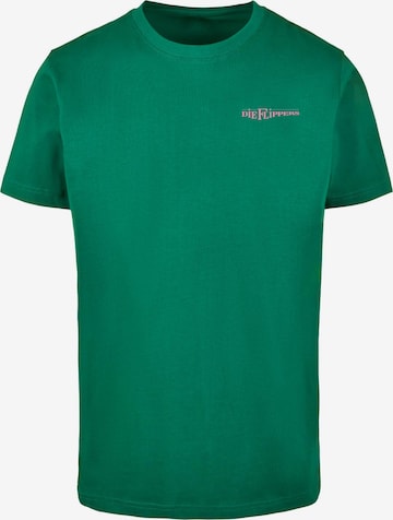 Merchcode Shirt 'Die Flippers - Wir Sagen Danke Schön' in Groen: voorkant