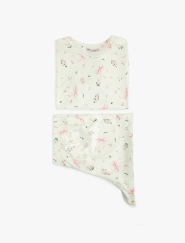 Koton Short Pajama Set in White