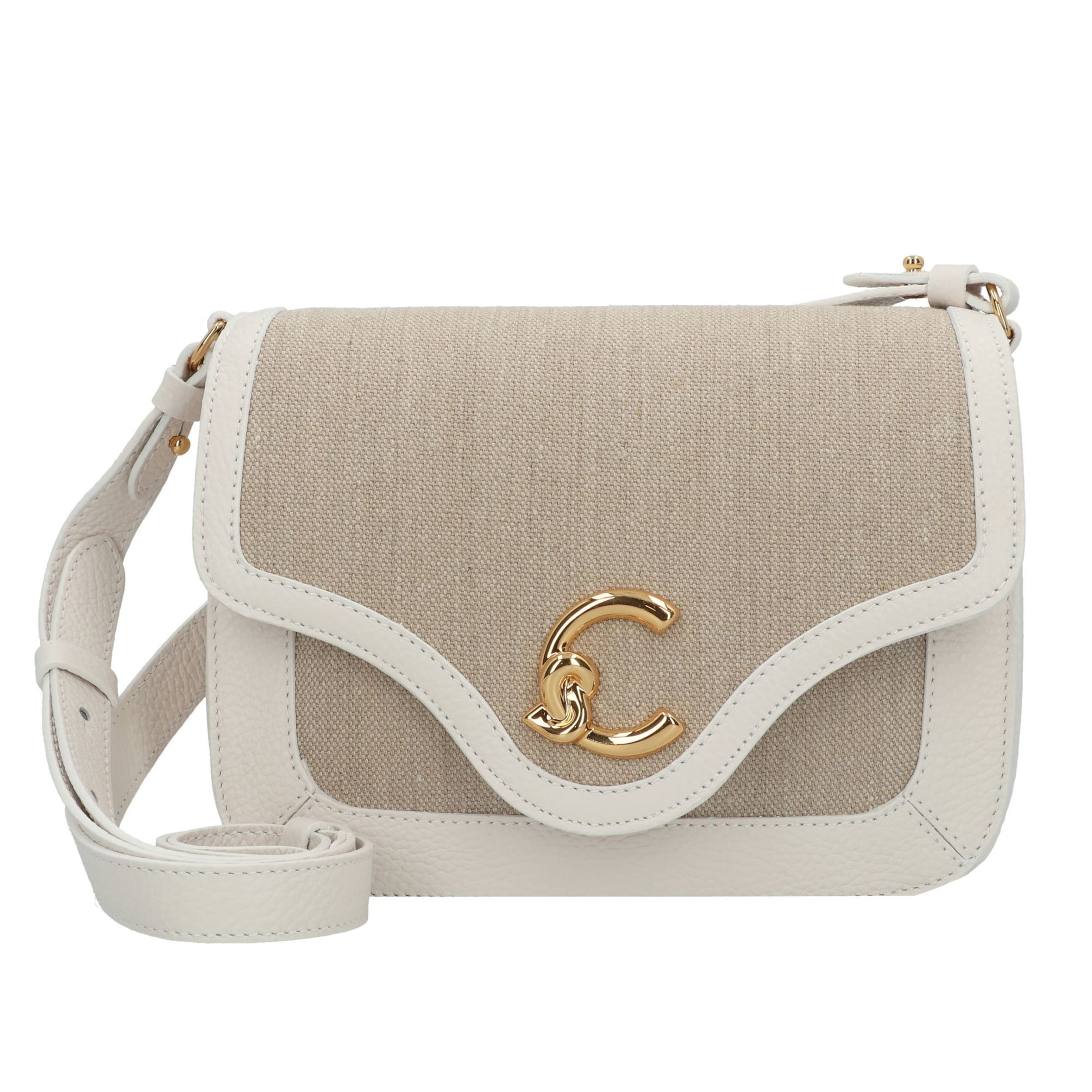 Sac à bandoulière Coccinelle en blanc : devant