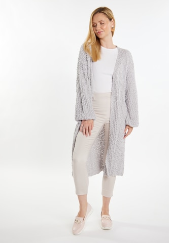 usha WHITE LABEL Knit cardigan 'Lynnea' in Grey