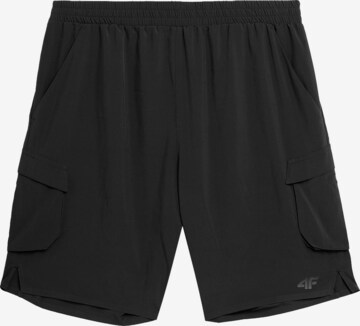 Regular Pantalon de sport 4F en noir : devant