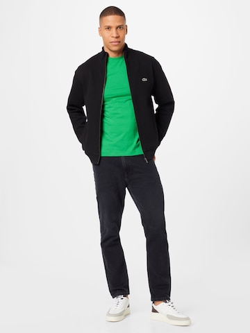 LACOSTE Zip-Up Hoodie in Black