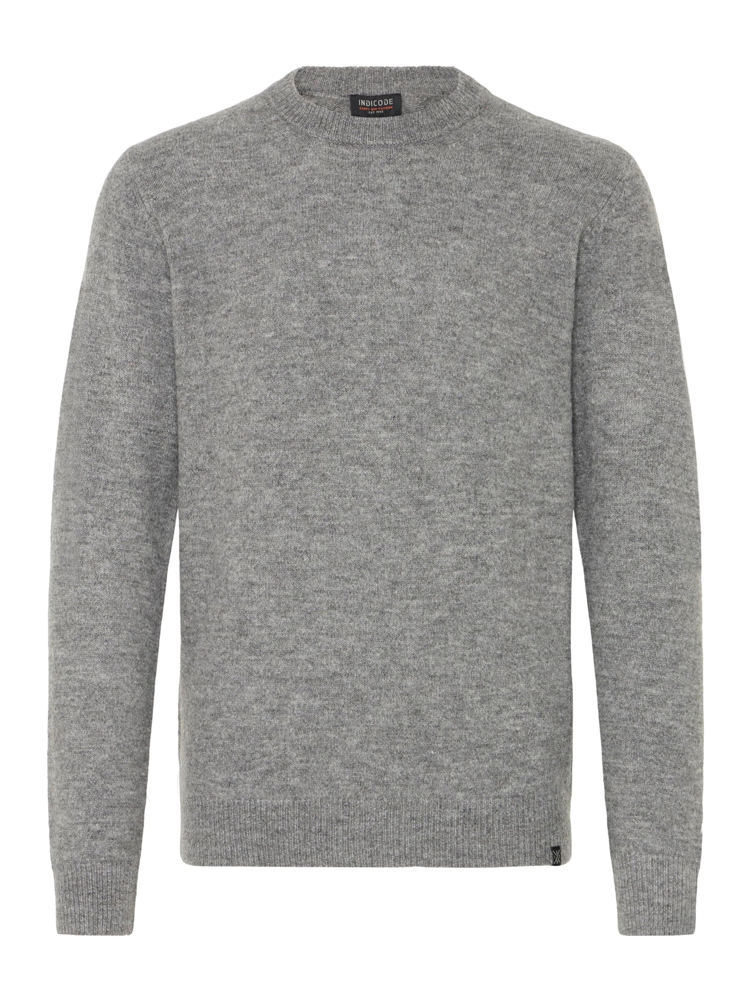 Pull-over ' IDBercell ' INDICODE JEANS en gris : devant