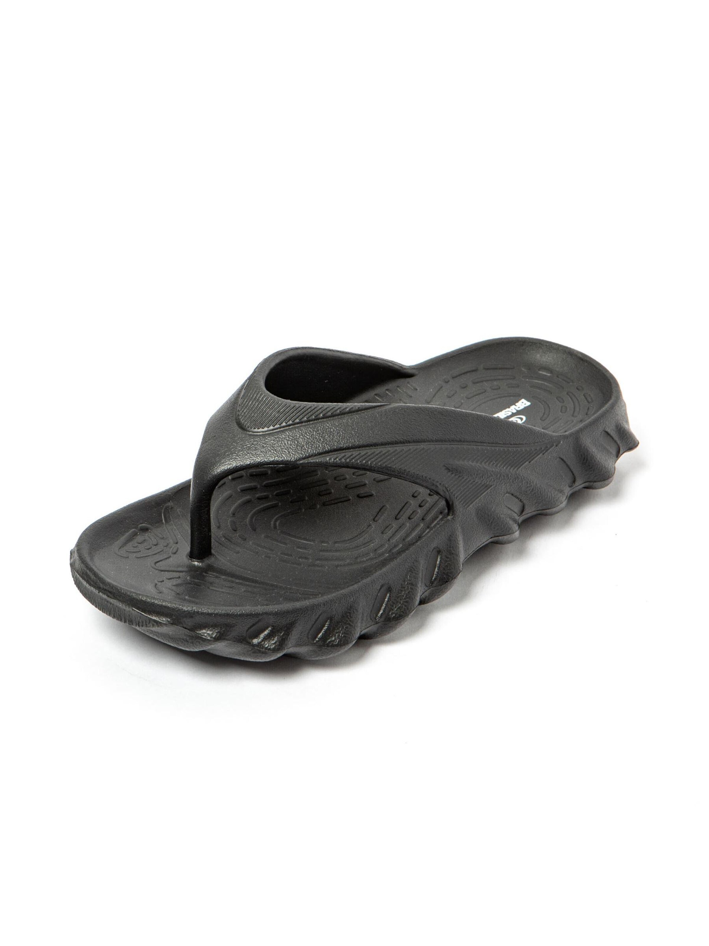 Claquettes / Tongs 'Recovery' Brasileras en noir : devant