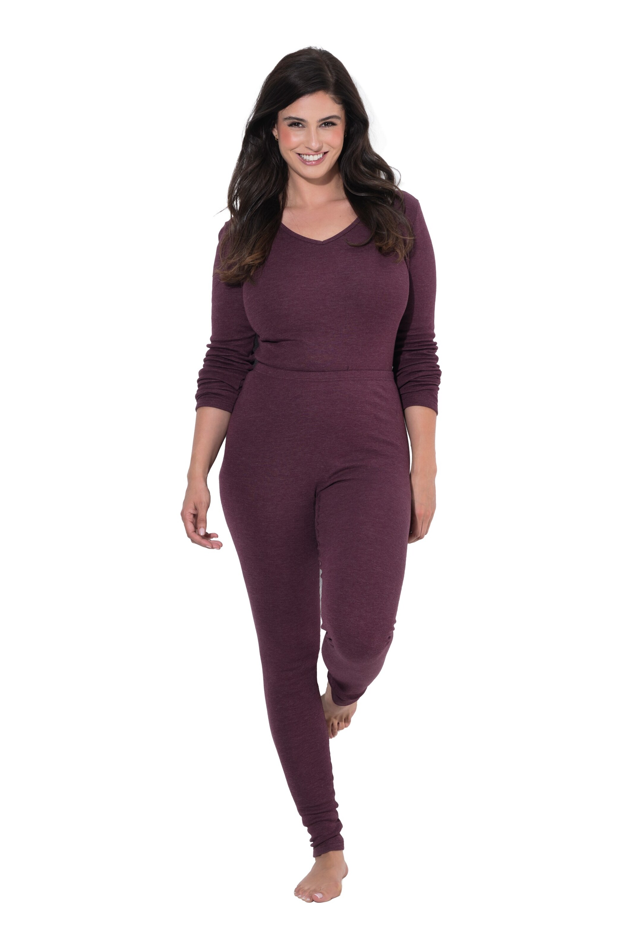 Ulla Popken Skinny Leggings in Rood: voorkant