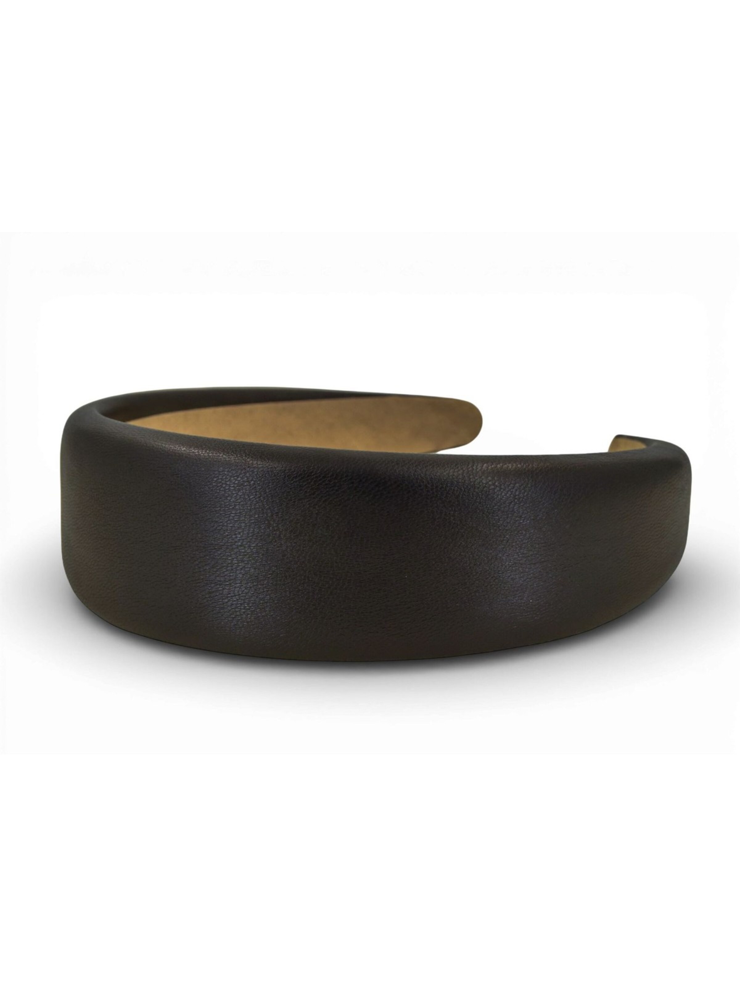 styleBREAKER Haarschmuck 'Haarreif Kunstleder Optik Breit'‌‌‌‌‌‌‌‌‌ in schwarz, Produktansicht