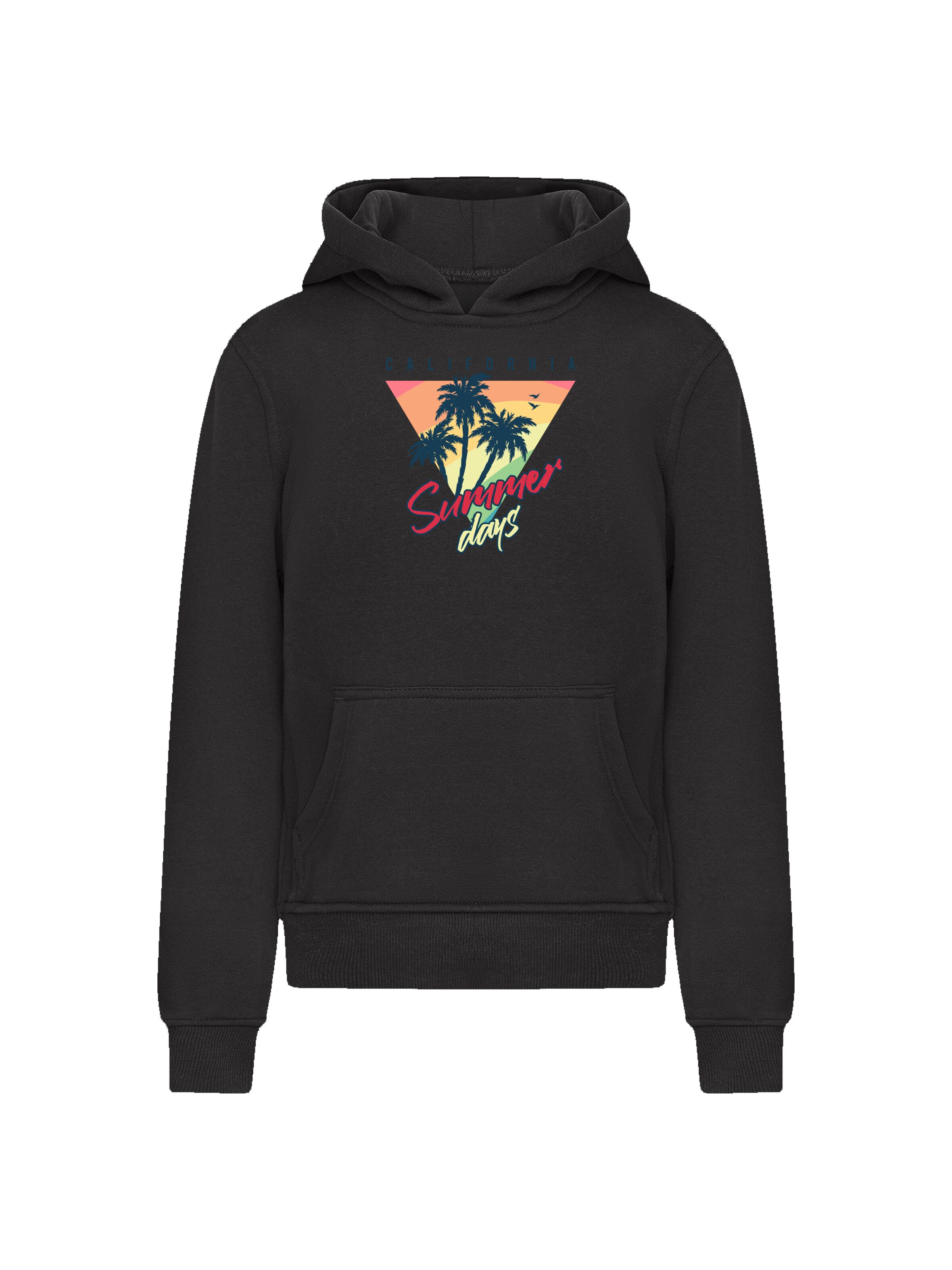 Sweat-shirt 'California Palmen Retro' F4NT4STIC en noir : devant