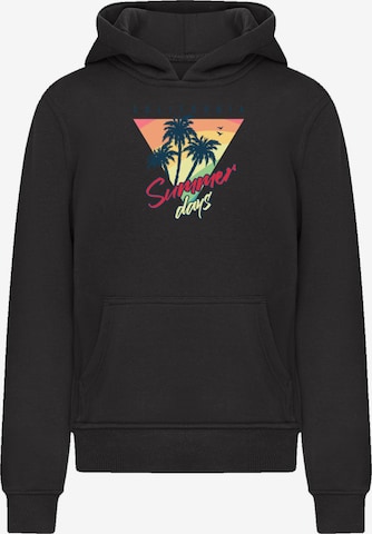 Sweat-shirt 'California Palmen Retro' F4NT4STIC en noir : devant