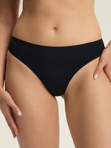ESOTIQ - Panti 'Slip Arien, florales Muster, glatte Microfaser, mit Baumwollzwickel' en negro