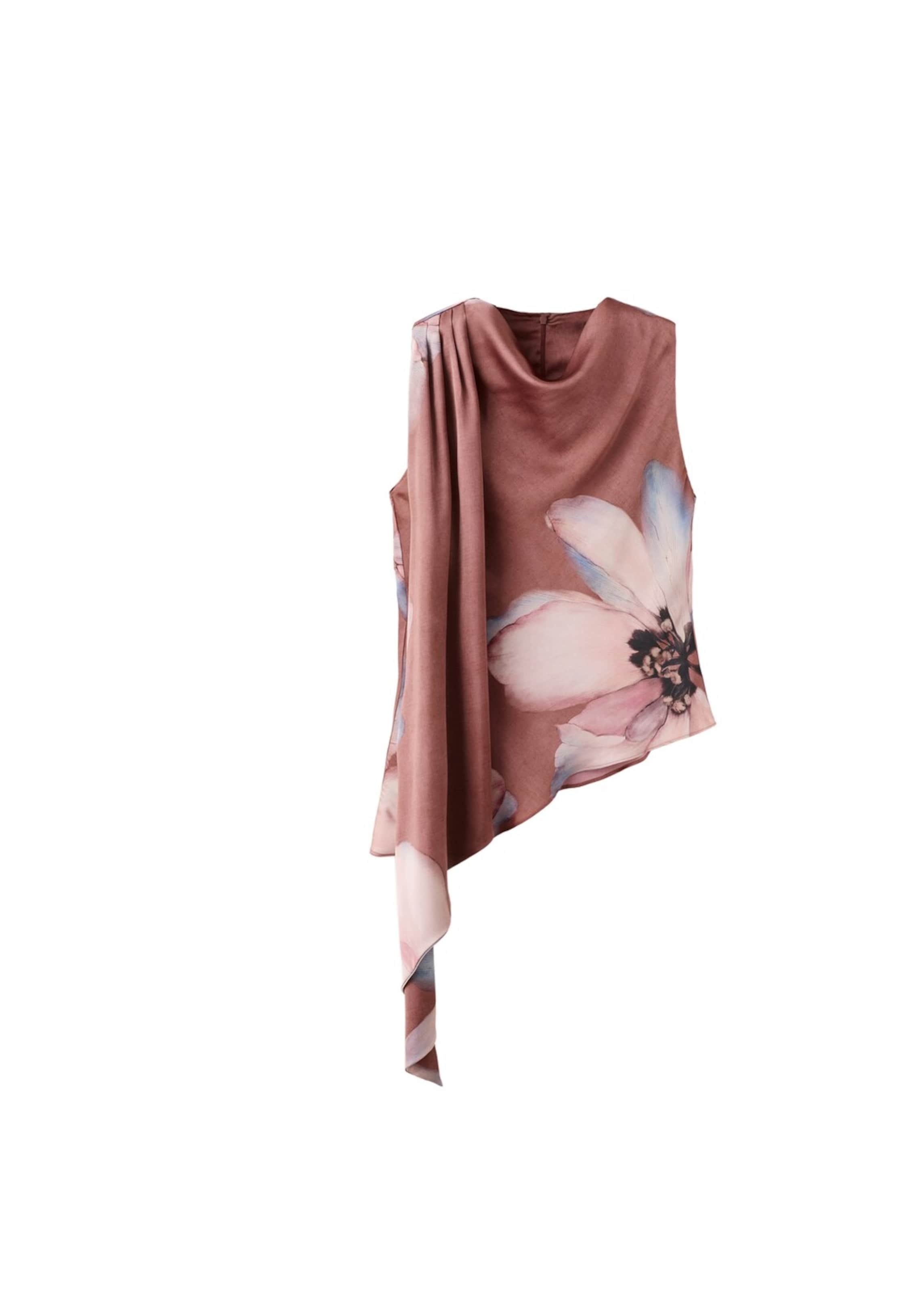 MANGO Blouse 'Bloom' in Pink: front