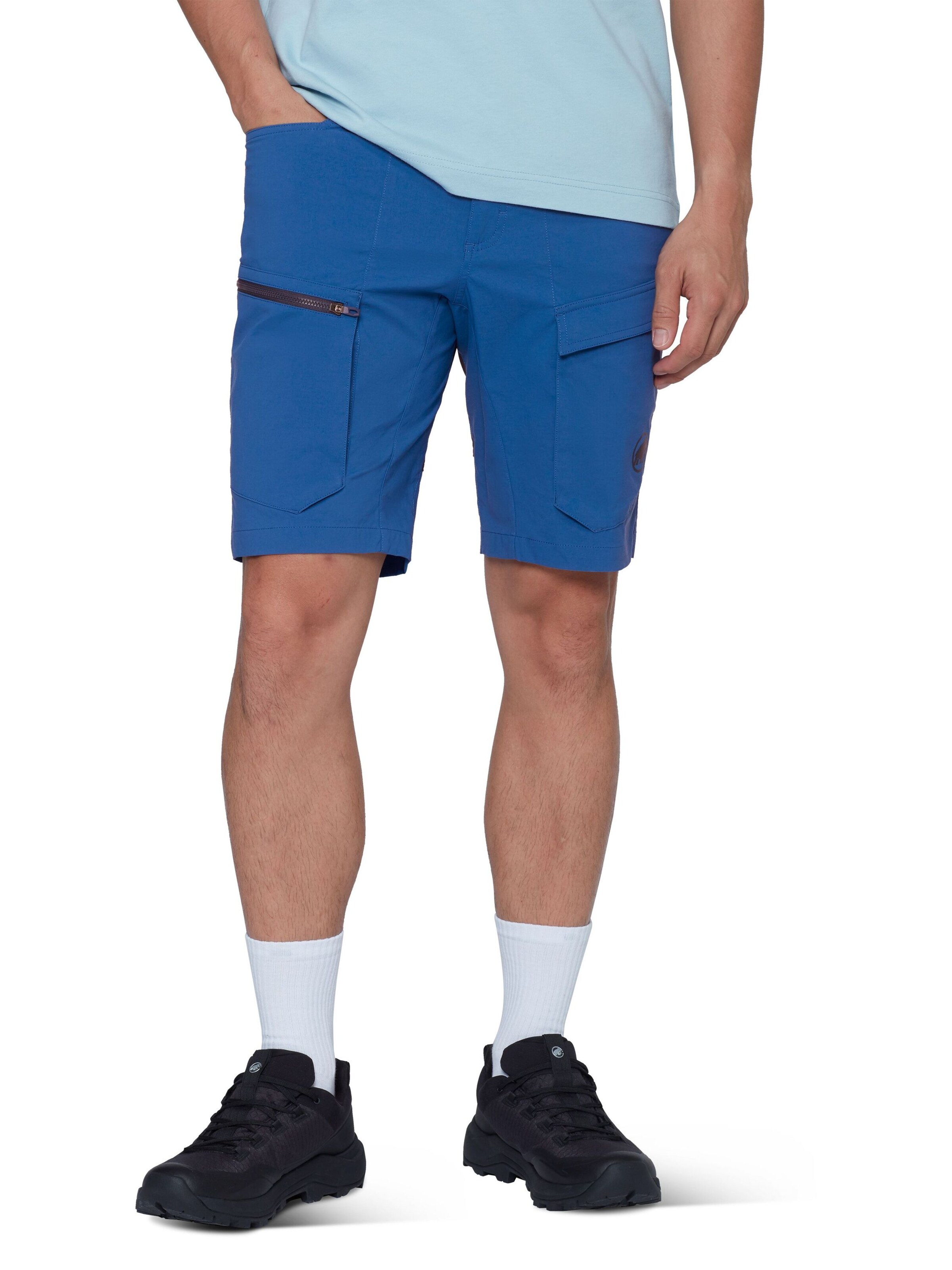 MAMMUT Regular Outdoor Pants in Blue: front
