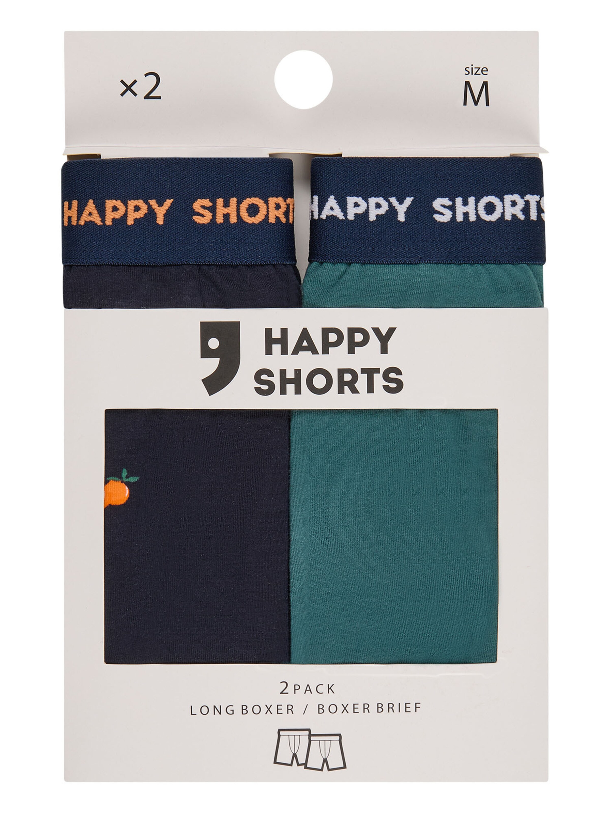 Happy Shorts Boxershorts ' Jersey Long ' in Blauw