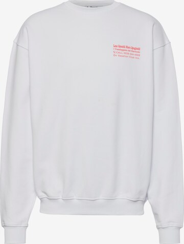 On Vacation Sweatshirt 'Less Upsettii' in White: front