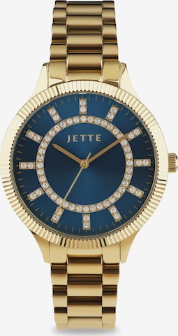 JETTE Analoguhr in Gold: Vorderseite