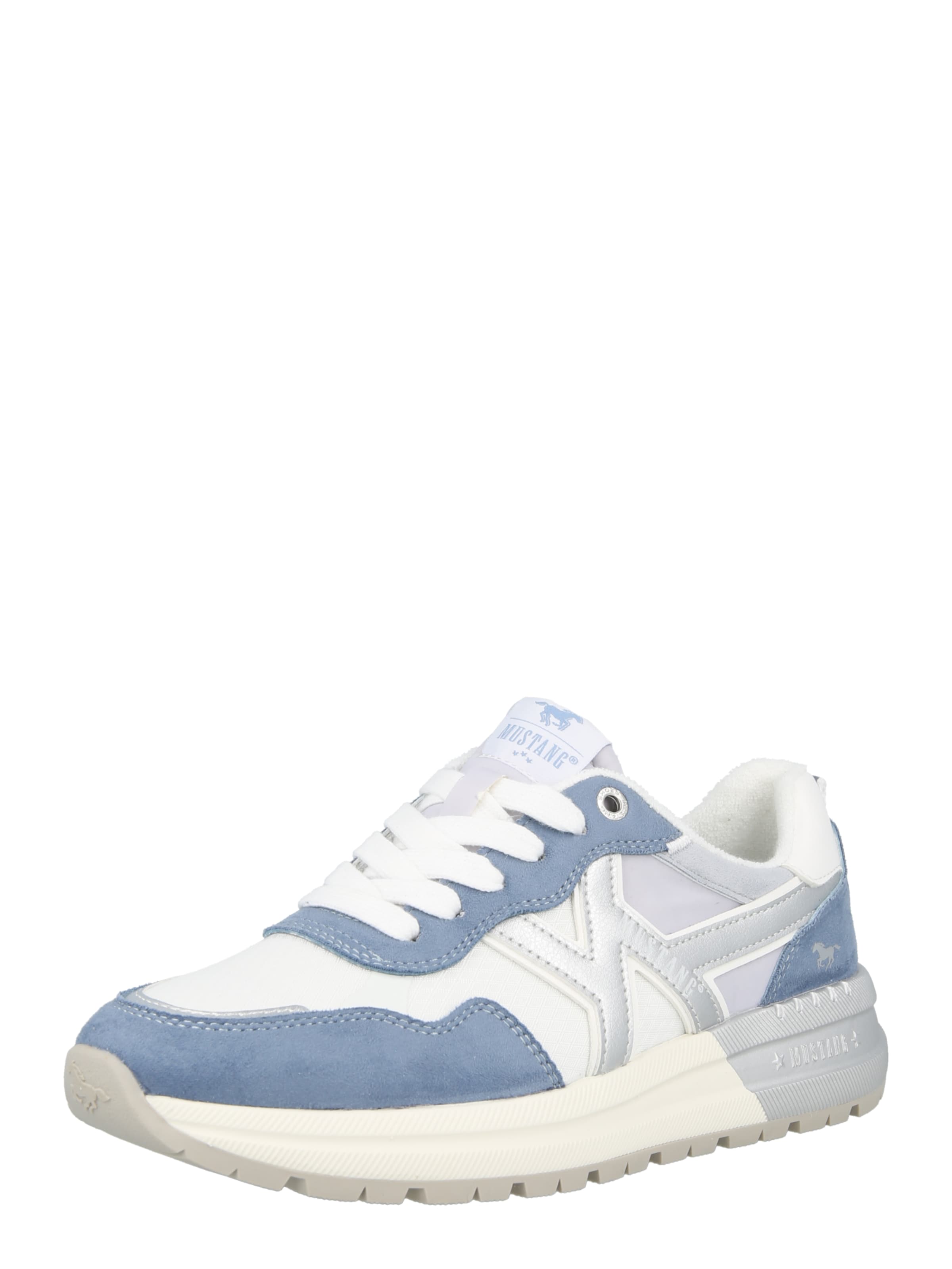 MUSTANG Trampki niskie w kolorze szafir / gołąbkowo niebieski / srebrny / białym, Podgląd produktu