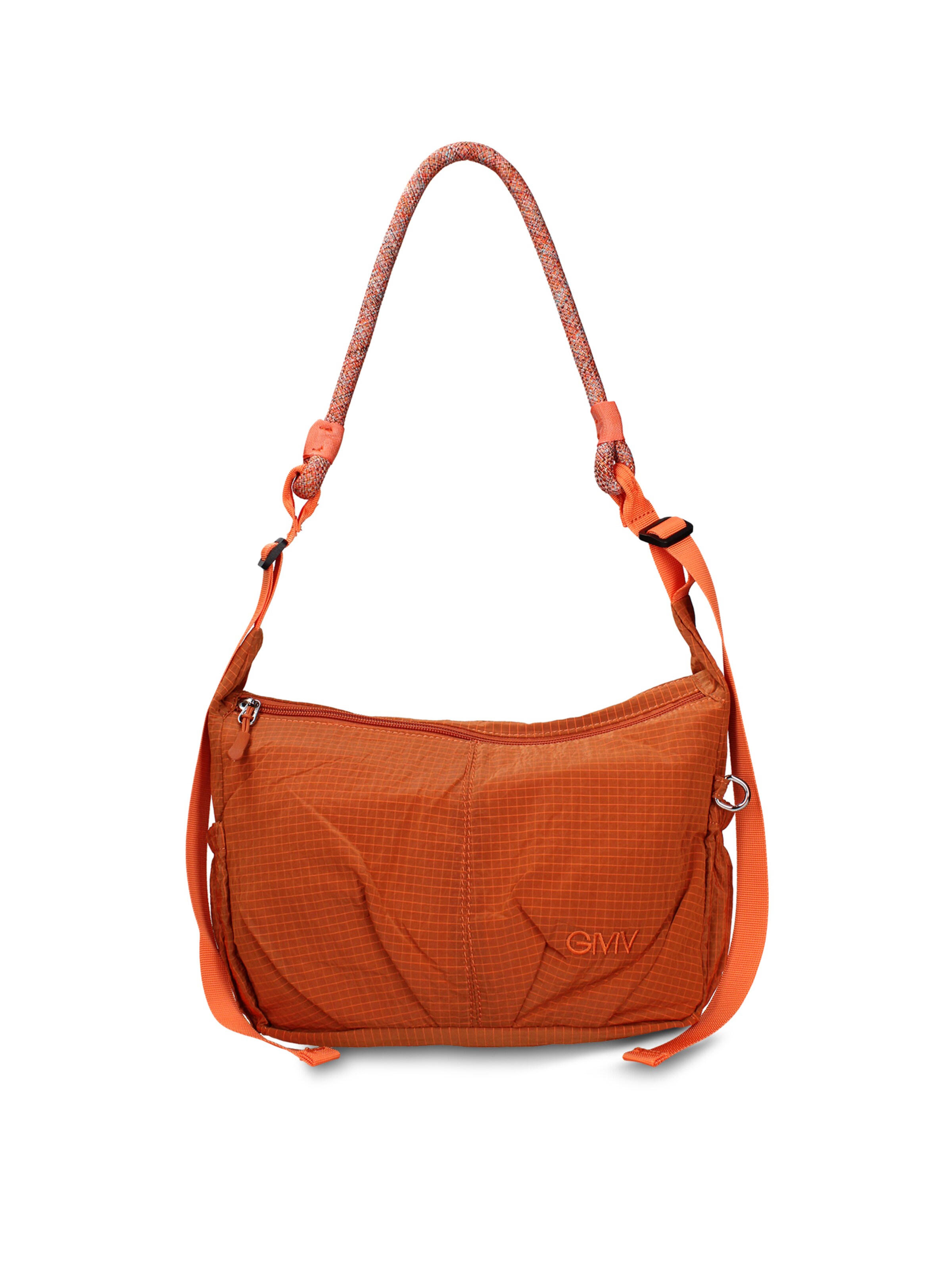Borsa a spalla 'Borsa a Spalla Donna Gianmarco Venturi Pelle Vegana PU con Zip' di GianMarco Venturi in arancione: frontale