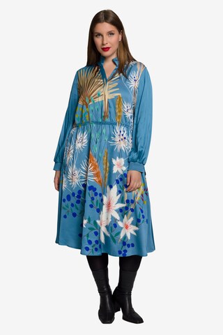 Robe-chemise Ulla Popken en bleu : devant