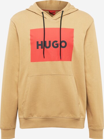 HUGO Sweatshirt 'Duratschi' in Beige: voorkant