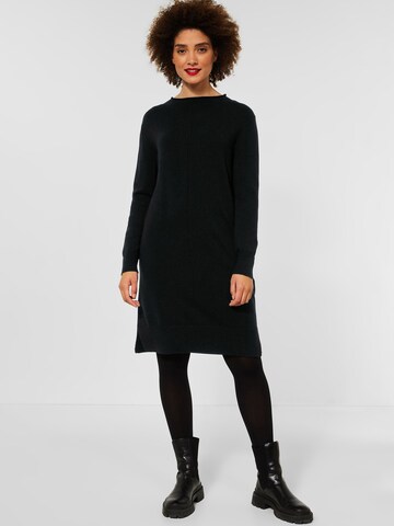 STREET ONE Knitted dress in Black: front