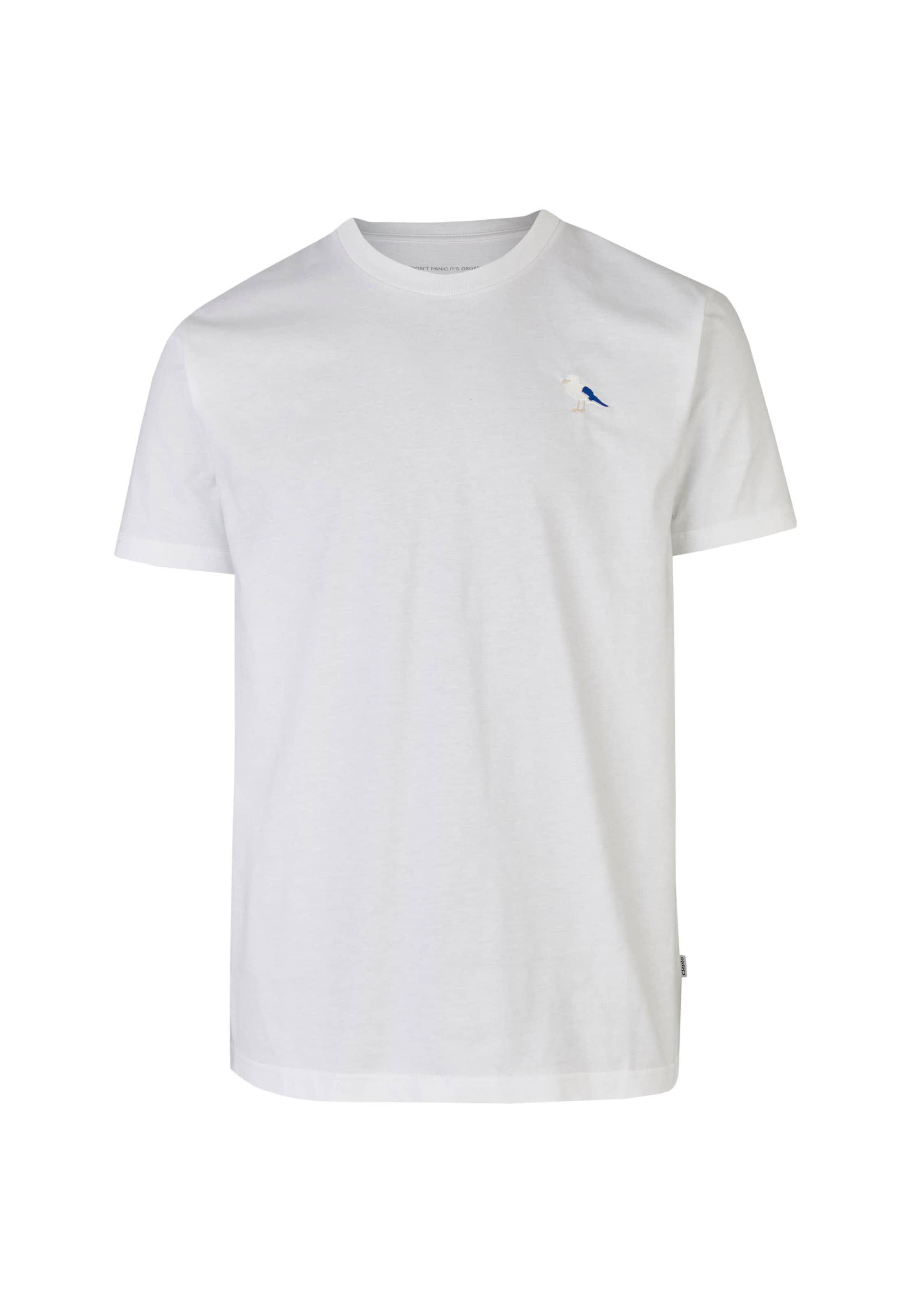 Cleptomanicx T-Shirt 'Embro Gull' in Weiß: Vorderseite