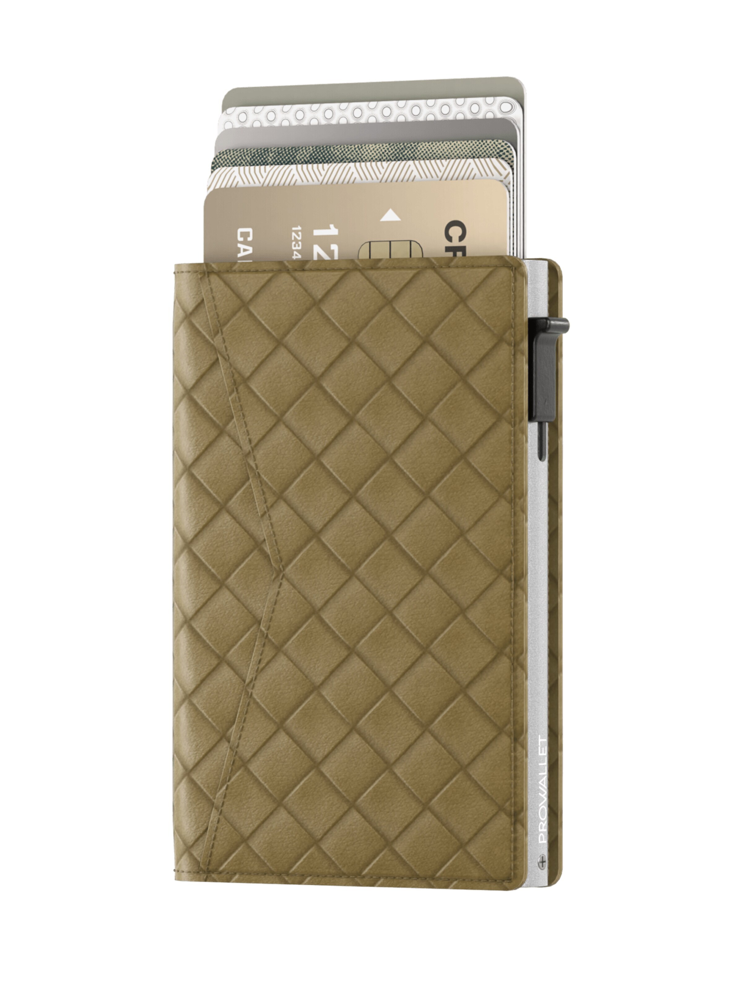 Prowallet Wallet 'Pasjeshouder Slim Woven' in Green: front