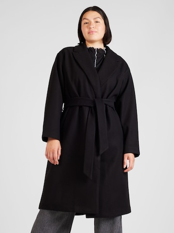 Vero Moda Curve Between-Seasons Coat 'Fortune' in Black: front