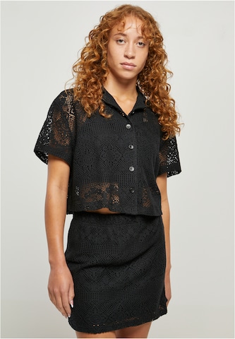 Camicia da donna di Urban Classics in nero: frontale