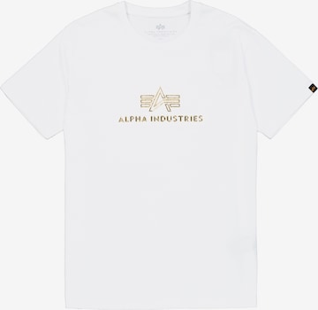 balta ALPHA INDUSTRIES Marškinėliai: priekis