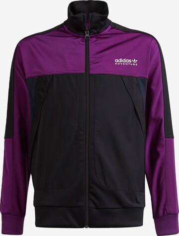 ADIDAS ORIGINALS Zip-Up Hoodie in Purple: front