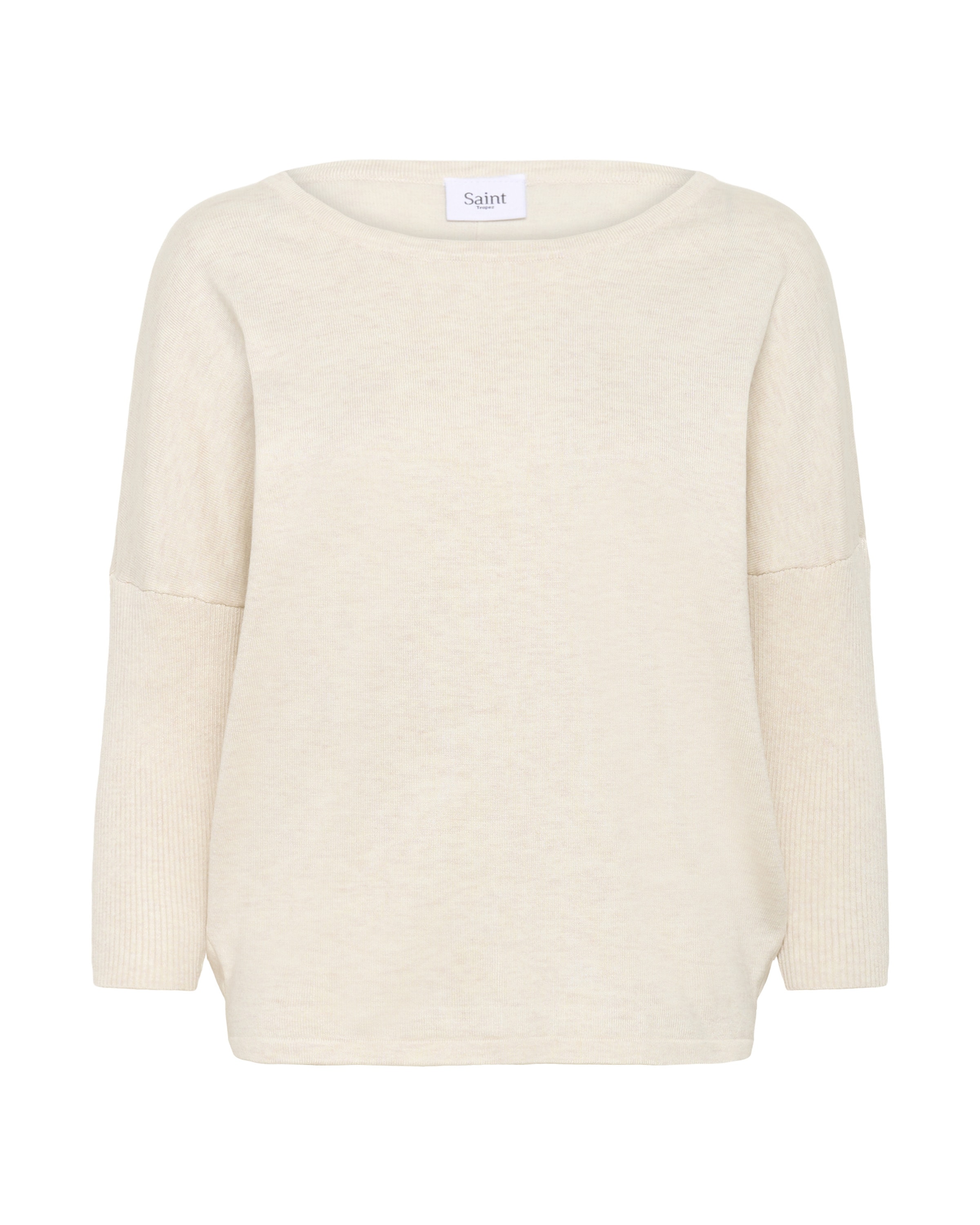 SAINT TROPEZ Tröja 'MilaSZ' i vit: framsida
