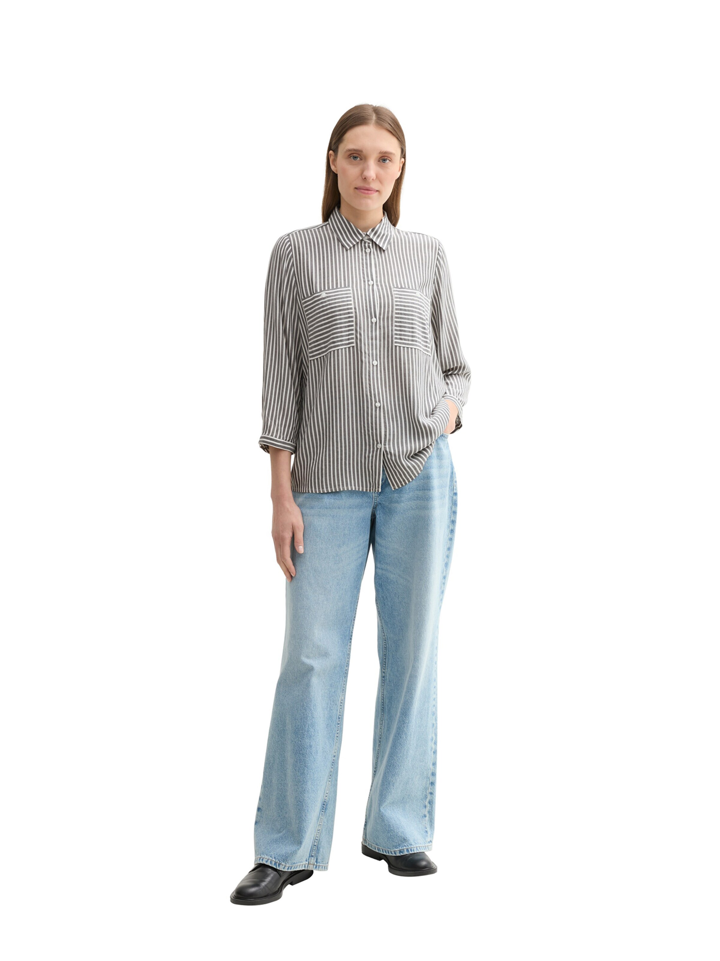 TOM TAILOR Bluse in Blau