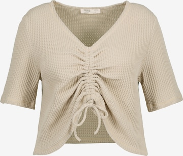 T-shirt Ulla Popken en beige : devant